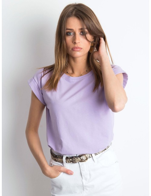 Gładki t-shirt damski
