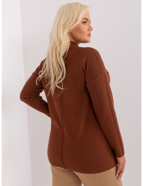Damski sweter plus size z zamkami