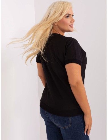Bluzka plus size z okrągłym dekoltem