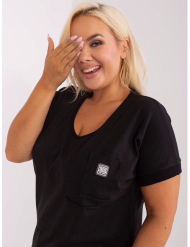 Bluzka plus size z okrągłym dekoltem