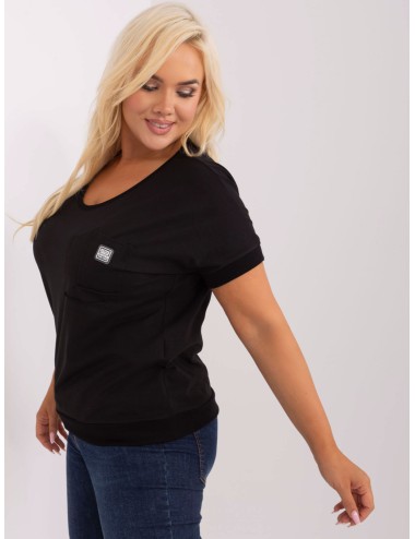 Bluzka plus size z okrągłym dekoltem