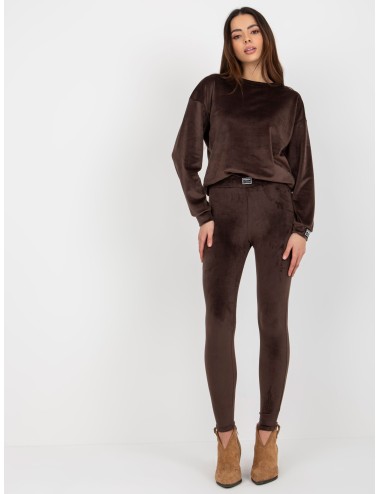 Komplet welurowy z legginsami