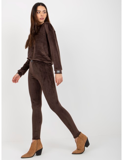 Komplet welurowy z legginsami