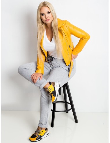 Spodnie dresowe-RV-DR-4765.52-ciemny brązowy