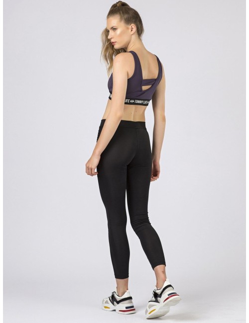 Damski top sportowy TOMMY LIFE brudnoróżowy
