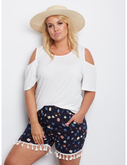 Szorty plus size we wzory