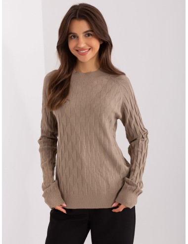Damski sweter klasyczny we wzory
