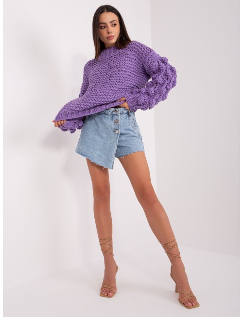Sweter oversize z grubym splotem