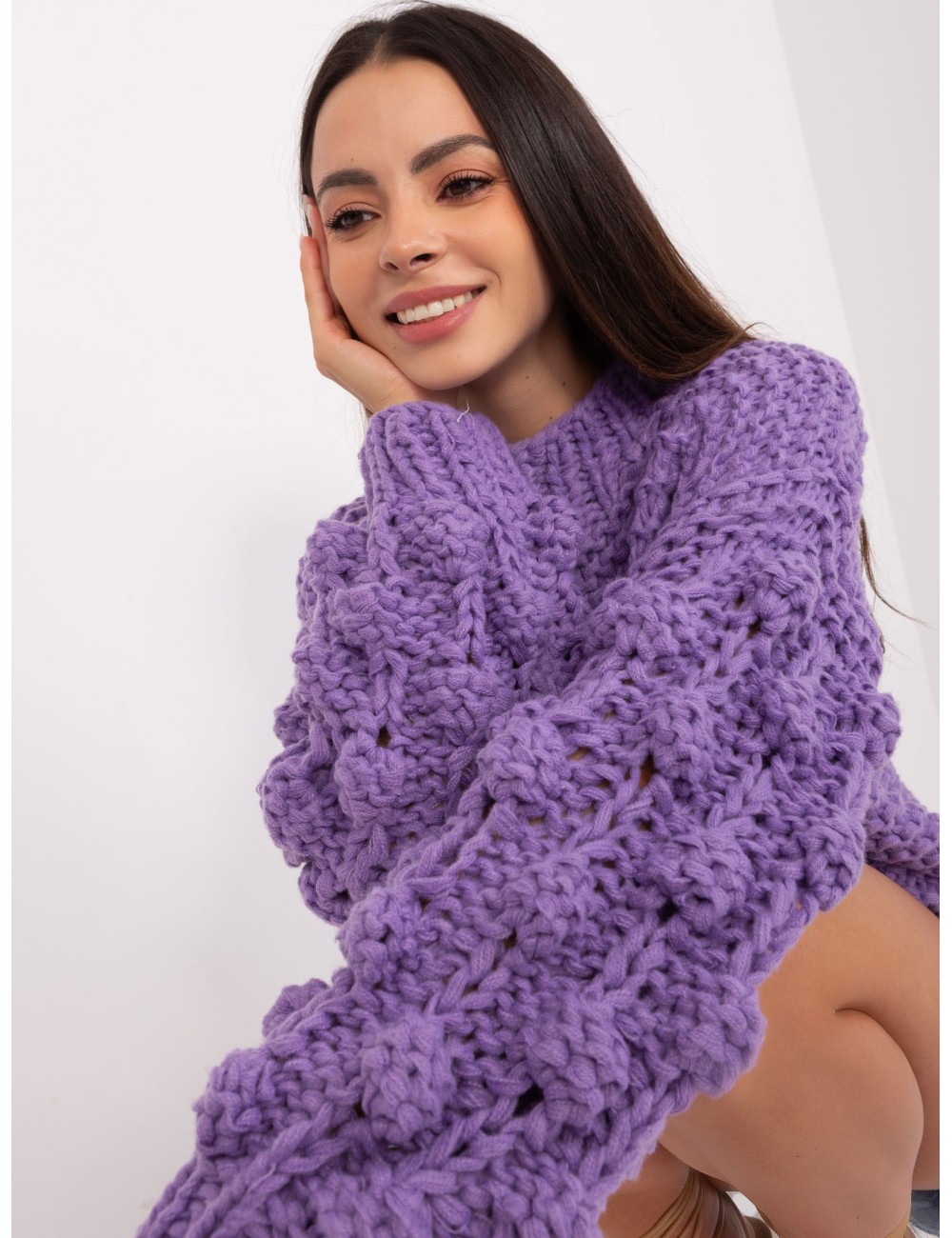 Sweter oversize z grubym splotem