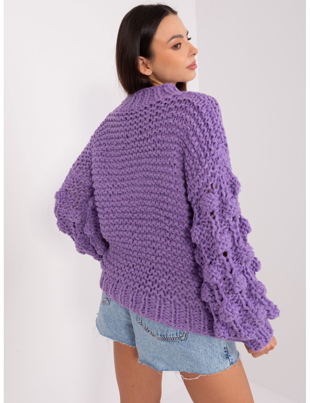 Sweter oversize z grubym splotem