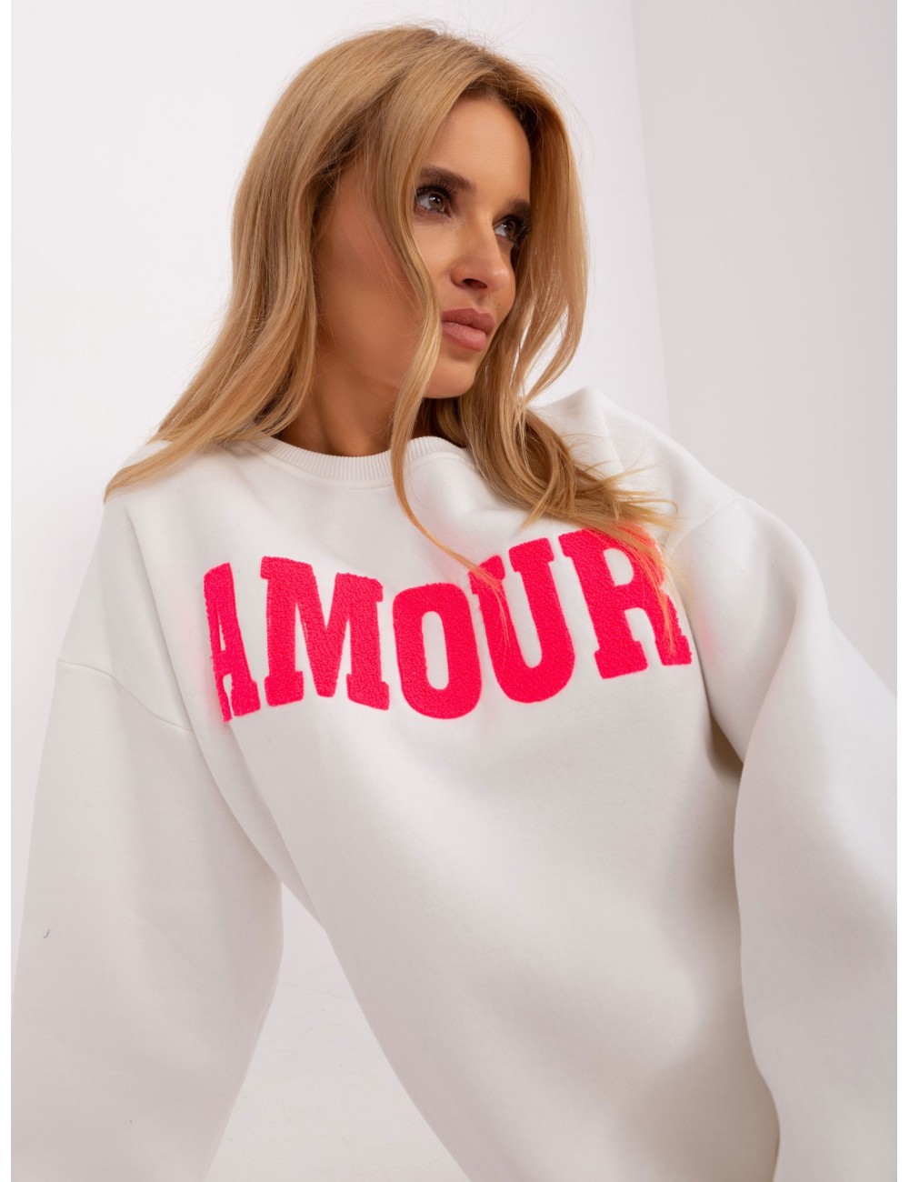 Bluza bez kaptura z napisem