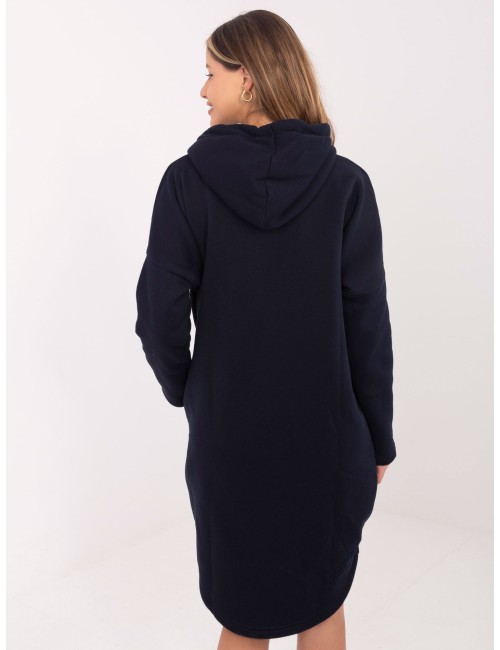 RUE PARIS Camelowa długa bluza z kapturem