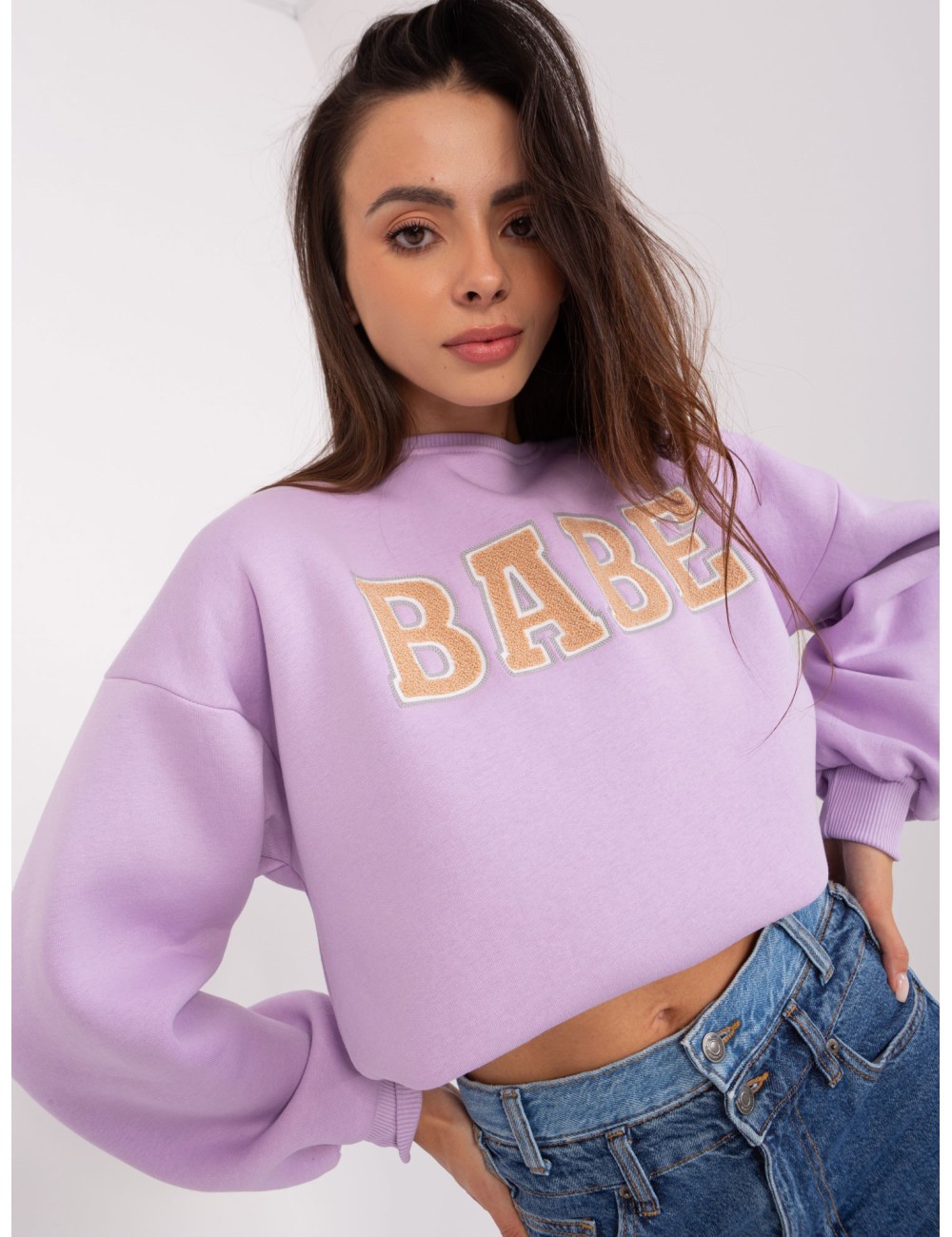 Bluza bez kaptura z napisem