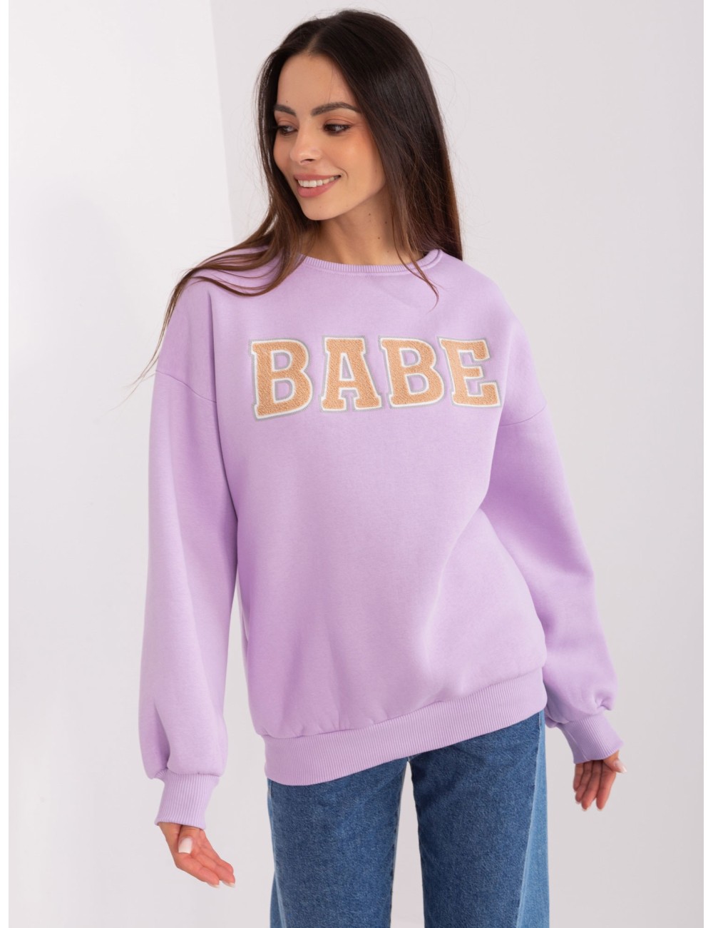 Bluza bez kaptura z napisem