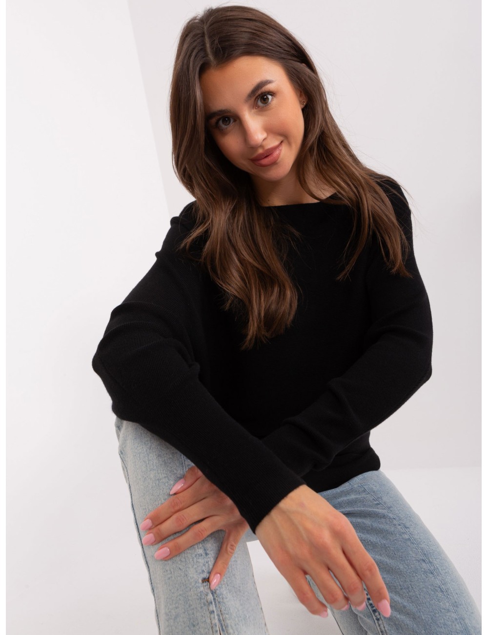 Damski sweter oversize z wiskozą