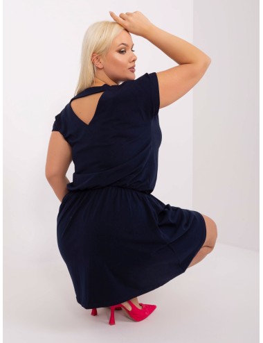Basic sukienka plus size z gumką w pasie