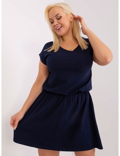 Basic sukienka plus size z gumką w pasie