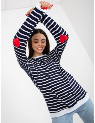 Bluza w paski z rozcięciami RUE PARIS