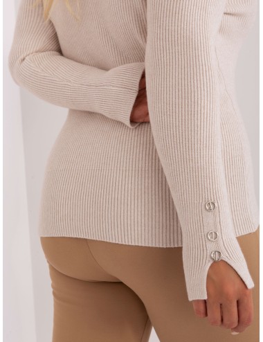 Damski sweter plus size z dekoltem V