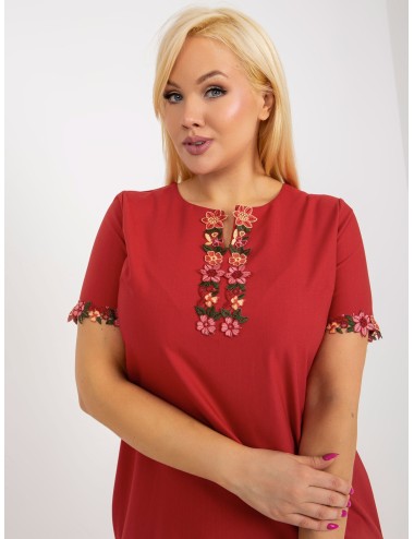 Bawełniana sukienka plus size z koronką