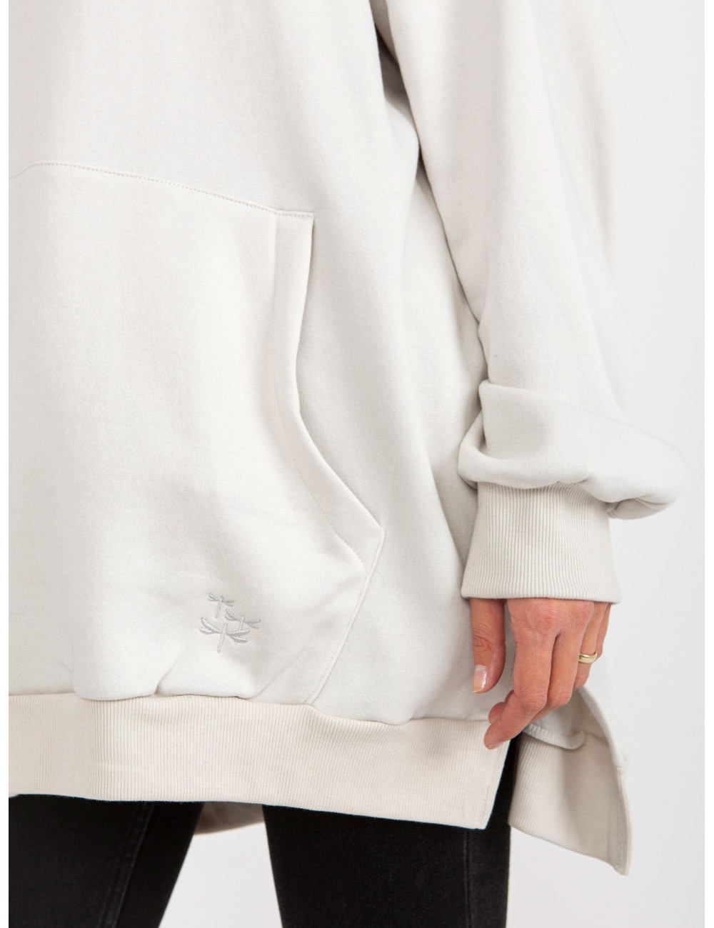 Długa bluza oversize z kapturem MAYFLIES