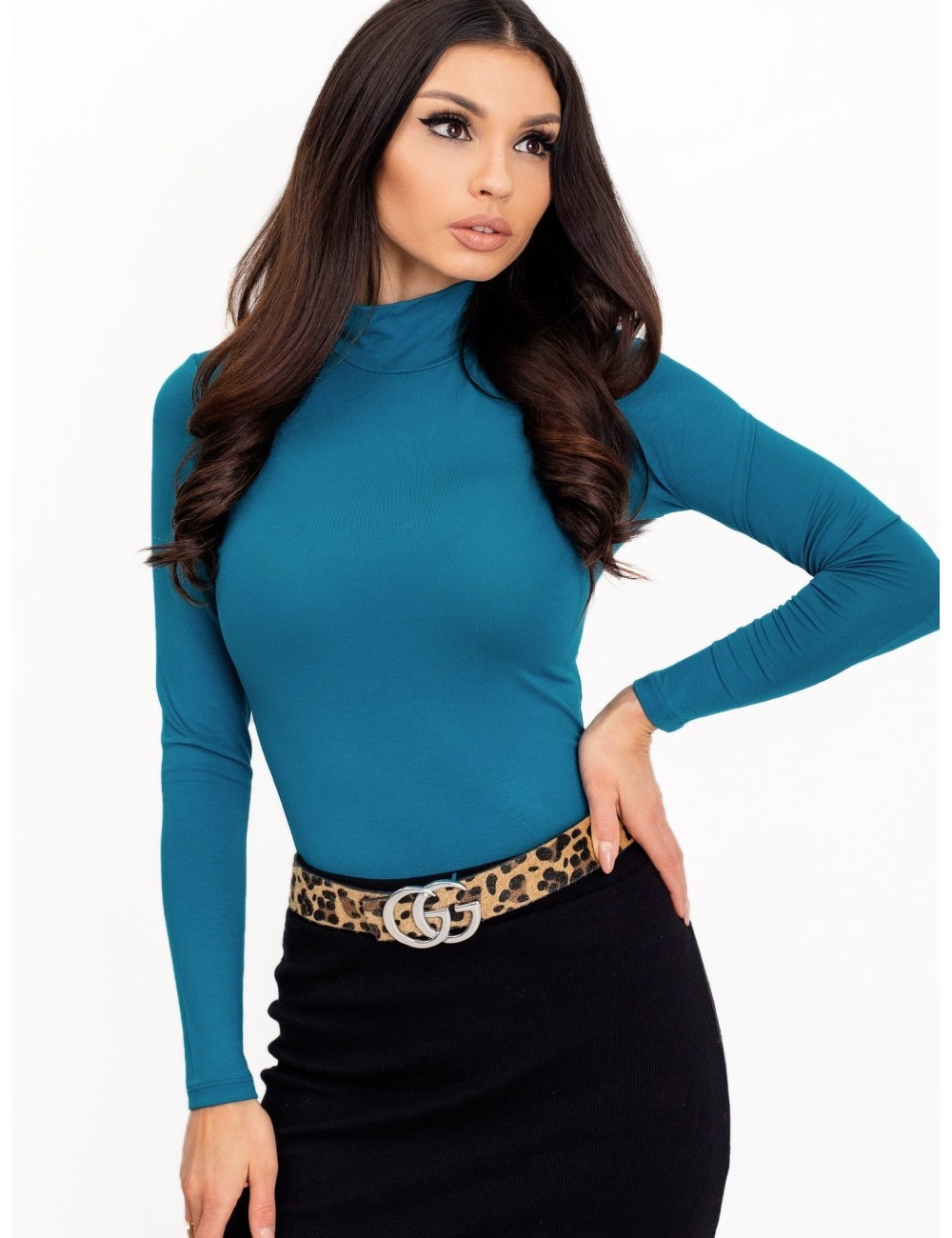 Bluzka basic z golfem Cassie RUE PARIS
