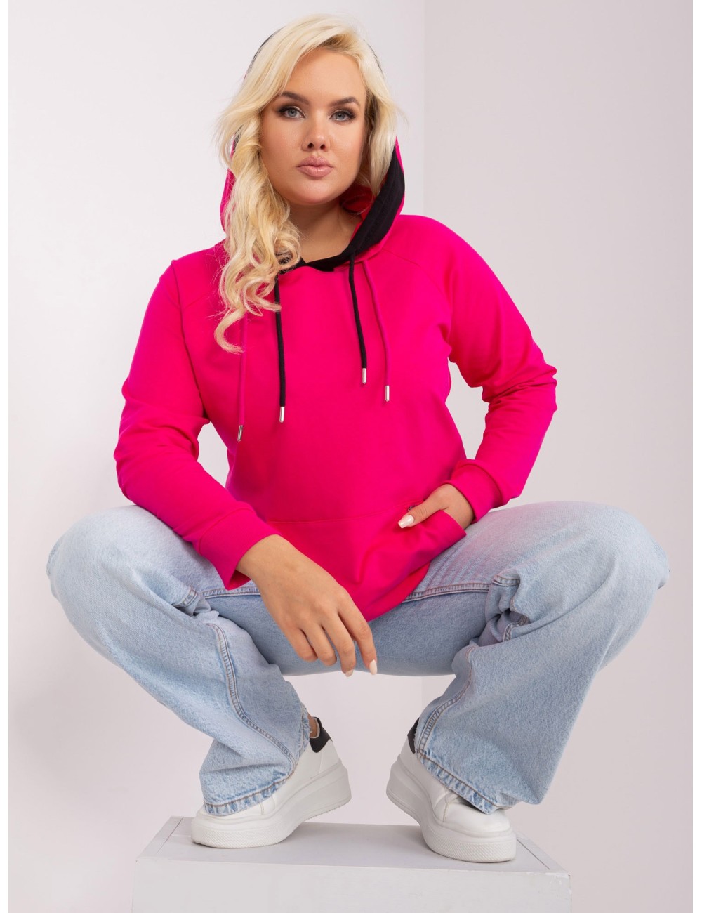 Bluza plus size basic z kieszenią