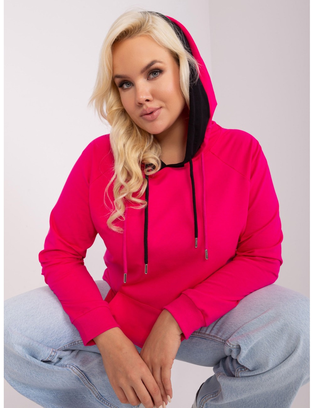Bluza plus size basic z kieszenią