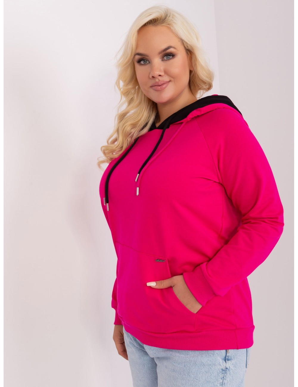 Bluza plus size basic z kieszenią