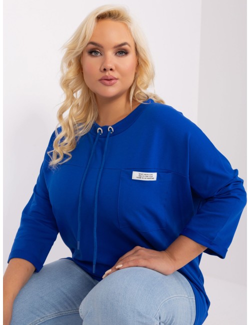 Bluzka plus size z troczkami