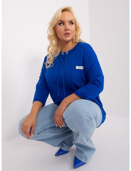 Bluzka plus size z troczkami
