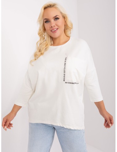 Bluzka plus size z okrągłym dekoltem