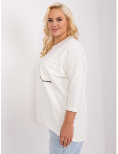 Bluzka plus size z okrągłym dekoltem