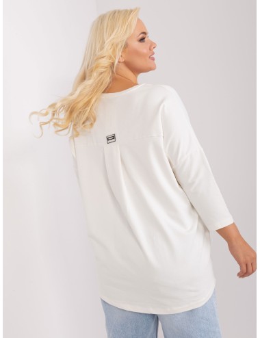 Bluzka plus size z okrągłym dekoltem