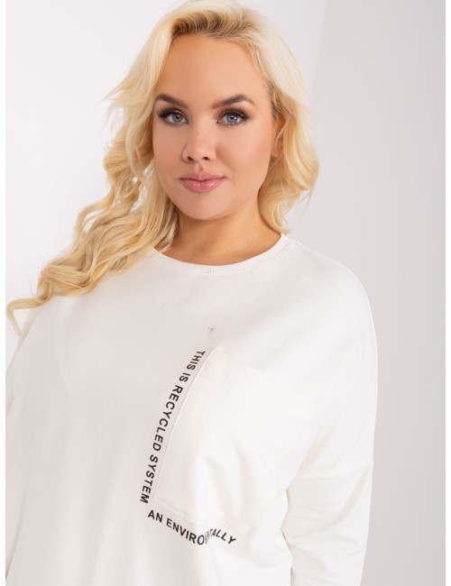 Bluzka plus size z okrągłym dekoltem