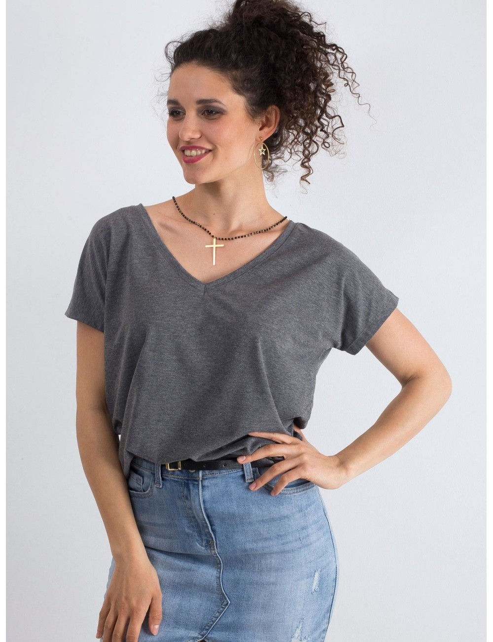 T-shirt-RV-TS-4832.28P-ciemny szary