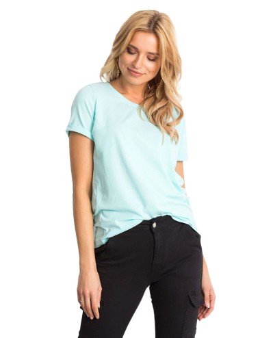 Bawełniany t-shirt damski basic miętowy
