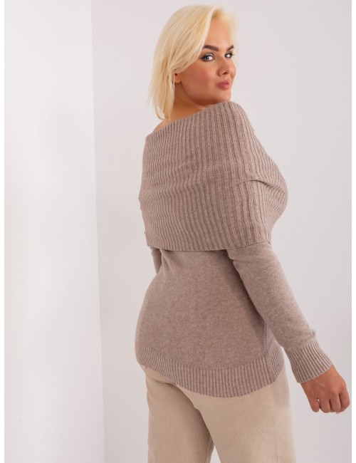 Damski sweter plus size ze ściągaczami