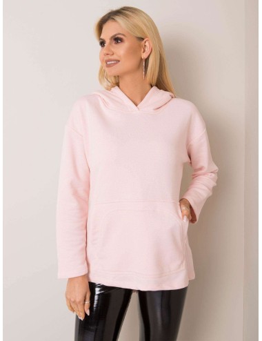 Wrzosowa bluza kangurka z kapturem