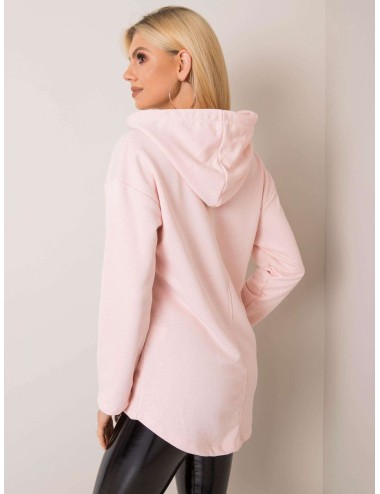 Wrzosowa bluza kangurka z kapturem