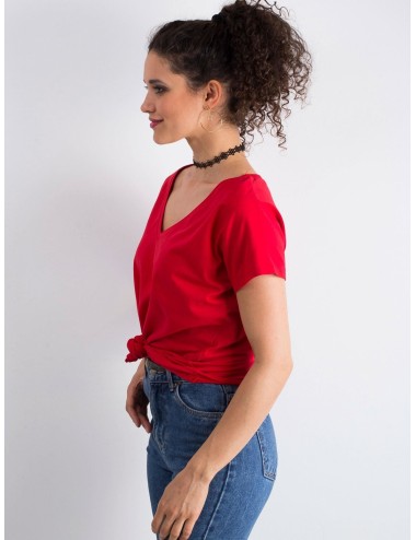 Bawełniany t-shirt V-neck
