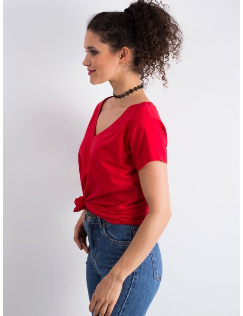 Bawełniany t-shirt V-neck