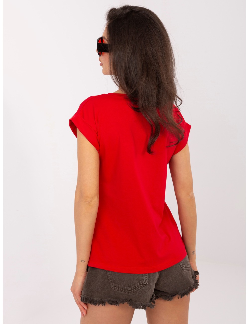 Gładki t-shirt damski