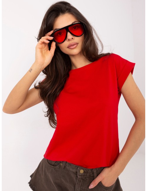 Gładki t-shirt damski