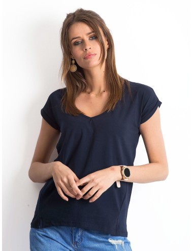 Bawełniany t-shirt w serek