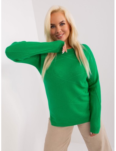 Sweter plus size z okrągłym dekoltem