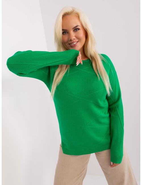 Sweter plus size z okrągłym dekoltem
