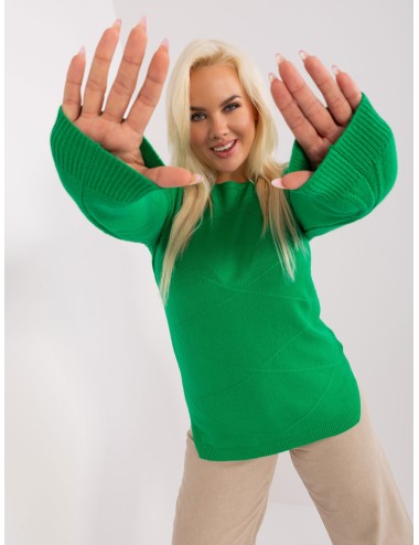 Sweter plus size z okrągłym dekoltem