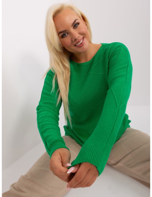 Sweter plus size z okrągłym dekoltem