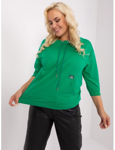 Damska bluzka plus size ze ściągaczem